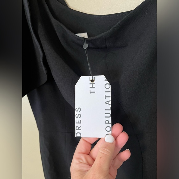 Dress The Population Tiffany One Shoulder Sheath Dress NWT - Picture 6 of 13